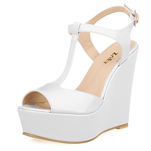 white platform wedge sandals