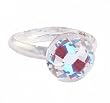 Ring - R64 - Swarovski TM Crystal Stone (10mm) on Adjustable Sterling Silver Band