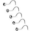 18 Gauge No. 2 Logo Nose Ring Pack