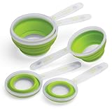 Progressive International 5-Piece Set Collapsible Measuring Cups, Green