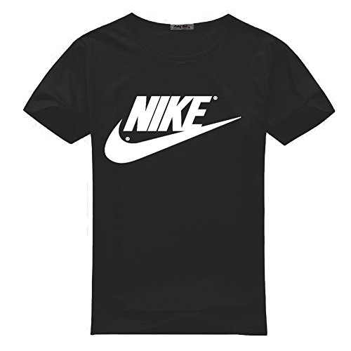 Nike Logo Customized Men's Classic Cotton T-Shirt Large Black