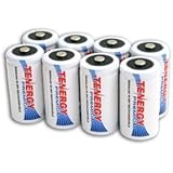 8 pcs of Tenergy Premium C Size 5000mAh High Capacity High Rate NiMH Rechargeable Batteries