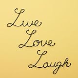 Live Love Laugh Set 3 Wall Mount Metal Wall Word Sculpture, Wall Decor