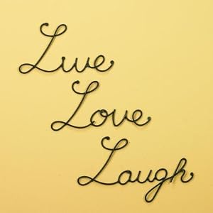 Live Love Laugh Set 3 Wall Mount Metal Wall Word Sculpture, Wall Decor