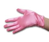 Beautiful Wrist Length Short Satin Gloves in Assorted Colors Assorted Glove Colors: Bubblegum Pink
