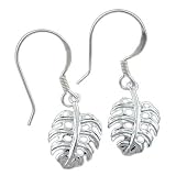 925 Silver Monstera Dangle Earrings Hawaiian Jewelry