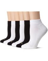 HUE Women's Quarter Top Sock with Cushion, 6-Pack