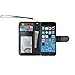 iPhone 6/6s Case,NAVOR[Stand Feature][Removable Strap][4 Card Slots][Clear ID Window][Money Pocket] Synthetic Leather 4.7 inch iPhone 6/6s Wallet Case Navor(Black)