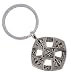 STEL Solid Stainless Steel Celtic Cross Charm Key Chain