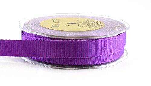 May Arts 5/8-Inch Wide Ribbon, Fuchsia and Purple Grosgrain