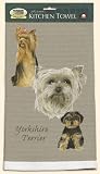 David Kiphuth Dog Breed Kitchen Towel--Yorkie Yorkshire Terrier