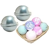 Metal DIY Bath Bomb Mold - 2 Set 4 Pieces - Make 2 x 6.5 cm/2.56 inch Diameter Incredible Ball by ROUNDSQUARE