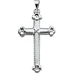 Platinum Cross Pendant - 25.00x16.00mm