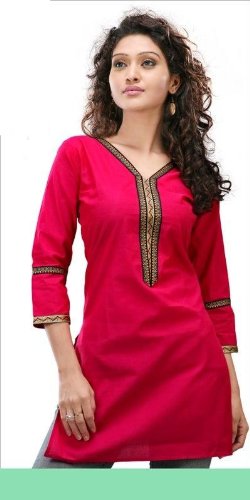 Travel Gear Bag Fabulous Designer V  Neck Emb Patch Work Ladies Tunics Dresses Blouses Kurta Kurti