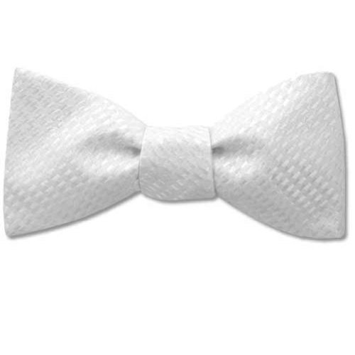 Men's Havant Freestyle Silk Bowtie by Umo Lorenzo in White