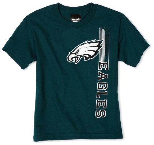 NFL Boys' Philadelphia Eagles Vertical Presence Tee Shirt (Green, Large)