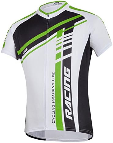 Rtery Mens Strip Cycling Jersey Outdoor Bike Bicycle Short Sleeve Top Shirt