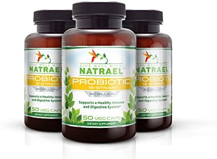 Natrael Probiotics - 50 Billion CFUs and 13 Strains - 50 Vcaps - Long Shelf Life - Providing Support for immune system - Made in the USA
