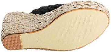 G Antini Lady Cable Knit Design Wedge Heels High Platform Espadrilles Flip Flop