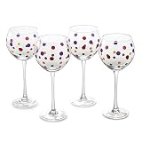 The Pampered Chef Dots Stemware Set of 4 Wine Glasses