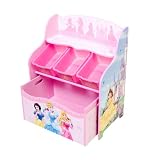 Delta Children’s Products Princess 3-Bin Organizer with Toy Box - Pink