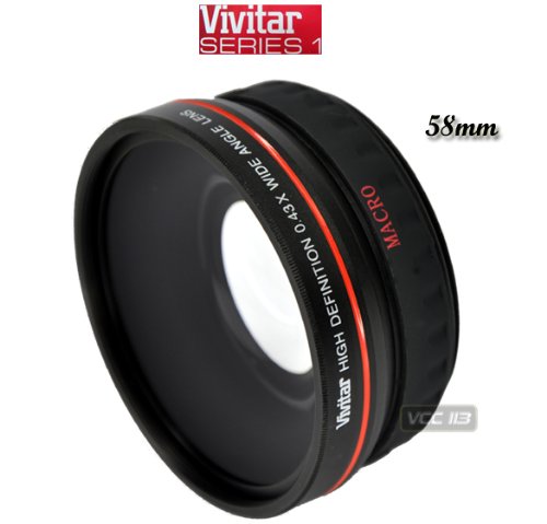 Vivitar Series 1 0.43x Wide Angle Lens for Canon Powershot G10, G11, G12  Lens Adapter Included
