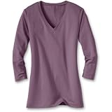 Easy Fit 3/4 Sleeve V-Neck T-Shirt