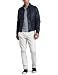 J.C Rags Men's The Classic Leather Biker Jacket, Uniform Blue, X-Large