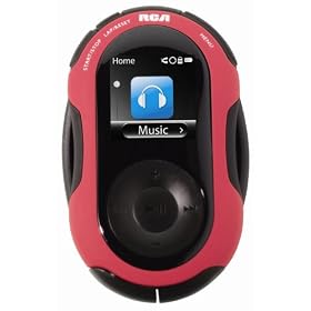 RCA Jet 2 GB Sports MP3 Player with Video, Music, FM Radio, and Sports Features (Red) by RCA