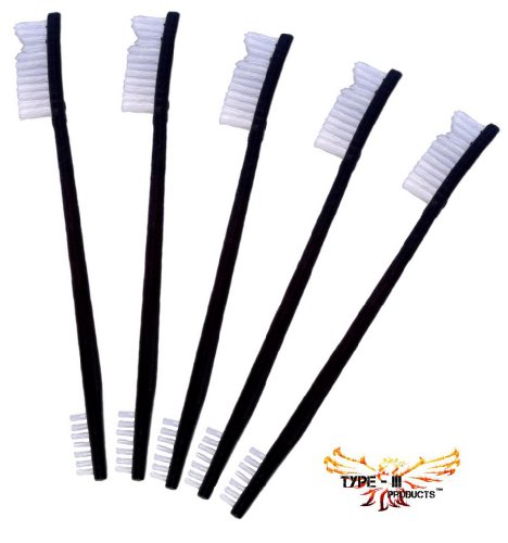 Type-III 7" Black Double Sided Nylon Gun Cleaning Brush Set