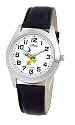 Disney Men's Donald Duck Black Leather Strap Watch #D139S002