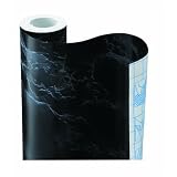 Ultra Black Marble Contact Paper, 18