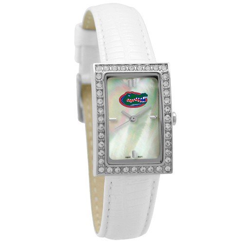 Florida Gators Ladies Allure Watch White Leather Strap