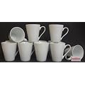 Kaffeebecher Kaffeetasse Gro� Keramik Weiss 12 St�ck Set