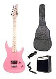 Viper 39 Inch Pink Electric Guitar and 10 Watt Amp Pack & Carrying Case & Accessories (Includes Whammy Bar, Strap, Cable, Pick, Strings, eBook, Free Mini Rubber Guitar & Pick)