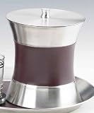 Review Kraftware  / Kraftware 51023 Brushed Stainless Ice Bucket with Burgundy Midband