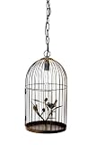 Bird Cage shape lighting hanging light Chandelier - Antique Rust Finish - 14-1/2
