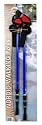 3-section Shock Absorbing Nordic Walking Pole with cork handles, Blue