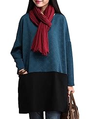 Jacquard General Print Raglan Sleeves  Shirt  Dress