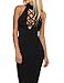 Allegrace Womens Summer Sleeveless Sexy Cut Bodycon Stretch Cocktail Paty Evening Dresses Black S