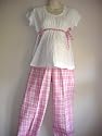 Pink Check Maternity Pyjamas - UK Size 16