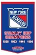 New York Rangers 24"x36" Wool Dynasty Banner - HOCKEY Sports Merchandise