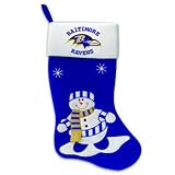 Baltimore Ravens Snowman Felt Holiday Stocking