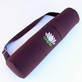 MundoYoga - Sac &agrave; tapis de yoga, &agrave; fleur de lotus, chocolat
