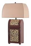 Hunter Brussels Ivory and Walnut Table Lamp