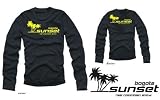 Bogota Sunset kokain LONGSLEEVE S - XXL schwarz/gelb vorne+hinten