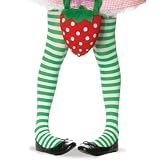 Striped (Green White) Tights Pre-Teen Tween