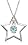 Sterling Silver Blue Topaz Star Pendant, 18"