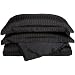 Divatex Home Fashions Royal Opulence Woven Satin Stripe Full/Queen Duvet Mini Set, Black