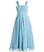Fashion Plaza Girl's Chiffon A-line Butterfly Sleeves Long Flower Girl Dress K0079